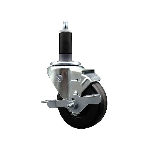 3.5'' Phenolic Swivel 1-1/8'' Expanding Stem Caster with Brake